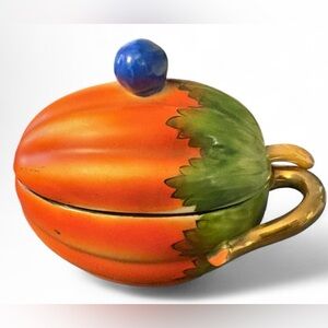 Pumpkin dish-vintage lusterware